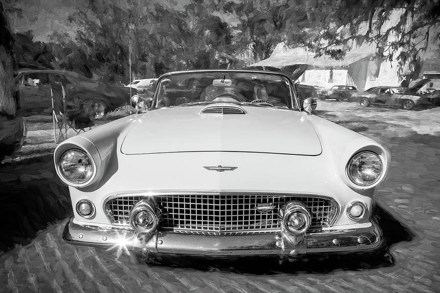 1956 Ford Thunderbird BW 015 Photograph by Rich Franco
