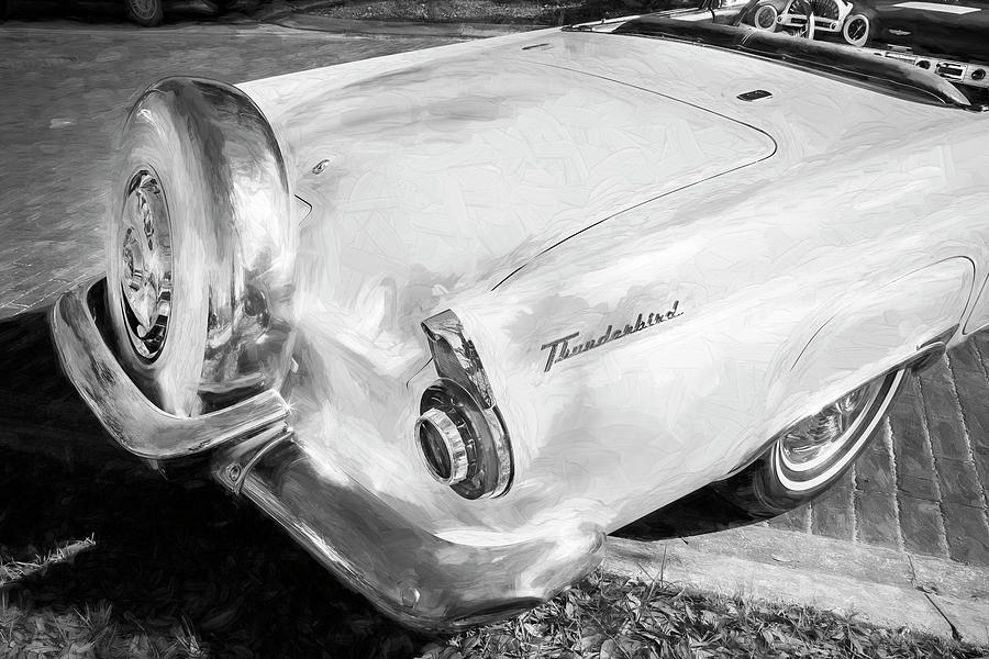 1956 Ford Thunderbird BW 018 Photograph by Rich Franco