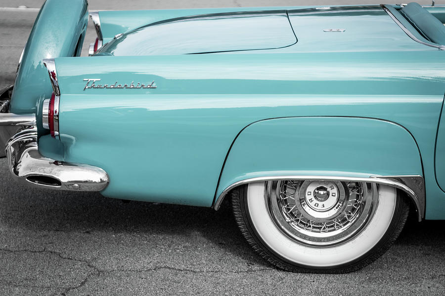 1956 Ford Thunderbird Convertible Passenger Rear Photograph By J Fisher