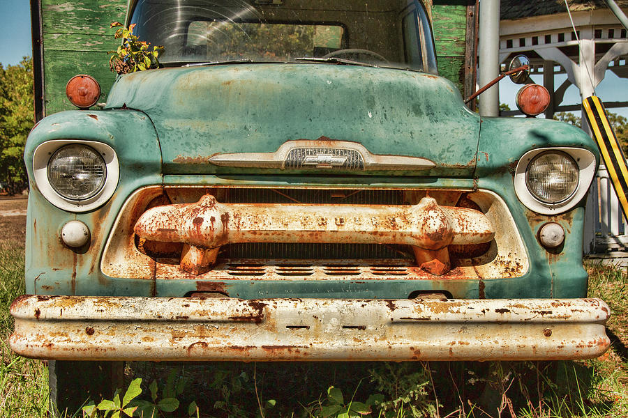 1956 Junkyard Chevy 6500 Front  Photograph by Kristia Adams