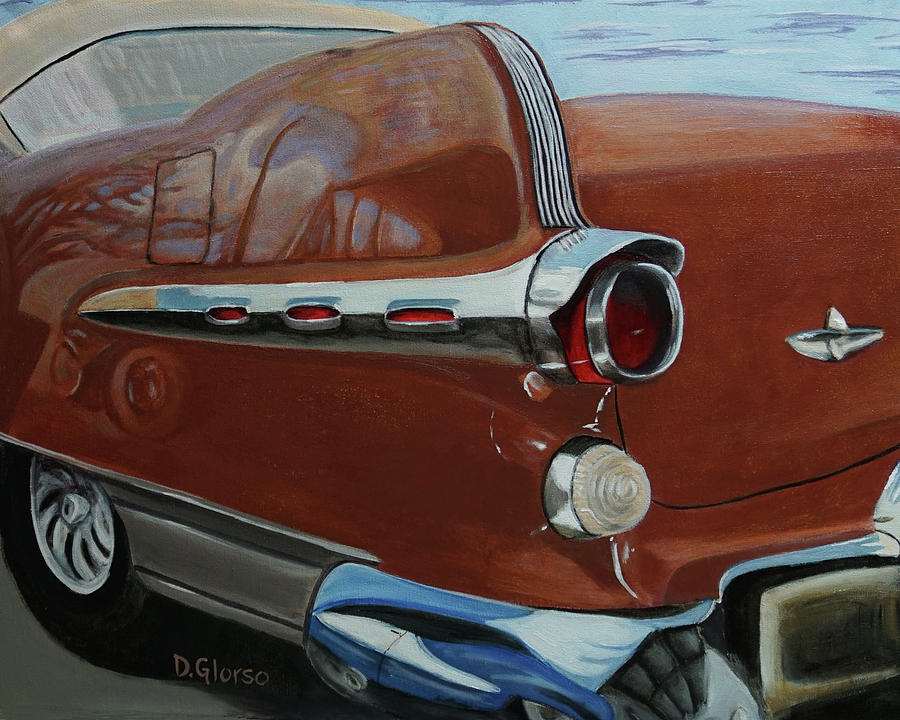 1956 Pontiac Reflections Painting by Dean Glorso