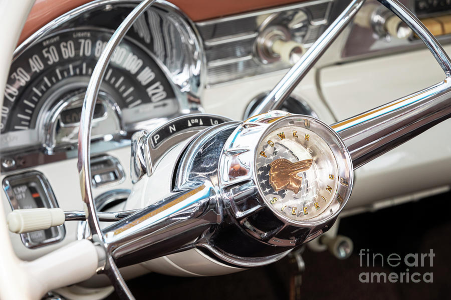 1956 Pontiac Star Chief Steering and Dash Photograph by Dennis Hedberg