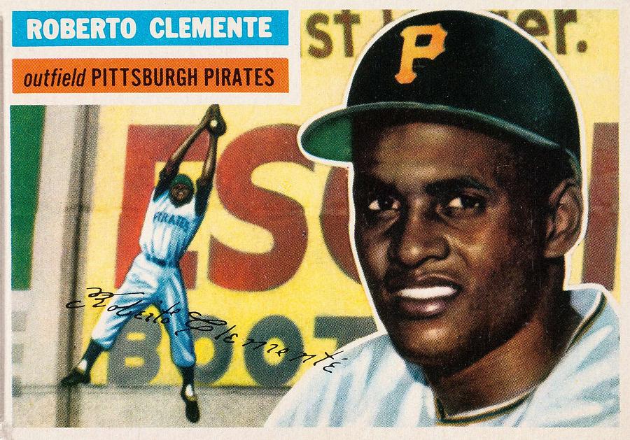 1956 Topps Roberto Clemente  Gray Back Painting