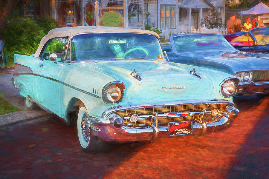 1957 Chevrolet Bel Air 283 Convertible Photograph by Rich Franco