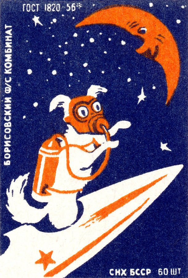 1957 Laika, Space Traveling Dog Painting by Historic Image