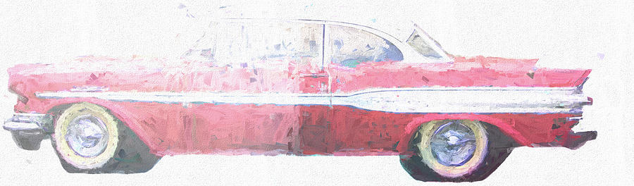 1957 Pontiac Chieftain Painted  Photograph by Cathy Anderson