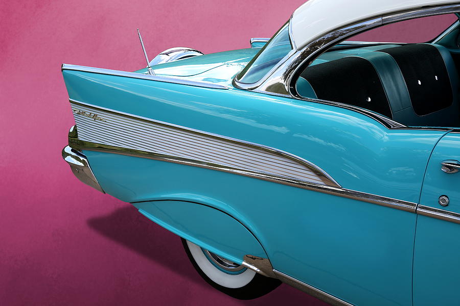 Turquoise 1957 Chevrolet Bel Air Photograph by Debi Dalio