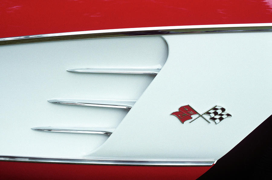 1958 1950s Side Panel Red Corvette Painting by Vintage Images 1958 1950s Side Panel Red Corvette Painting by Vintage Images