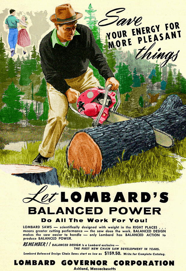 1958 Lombard Ad Colorized Digital Art by Cliff Wilson