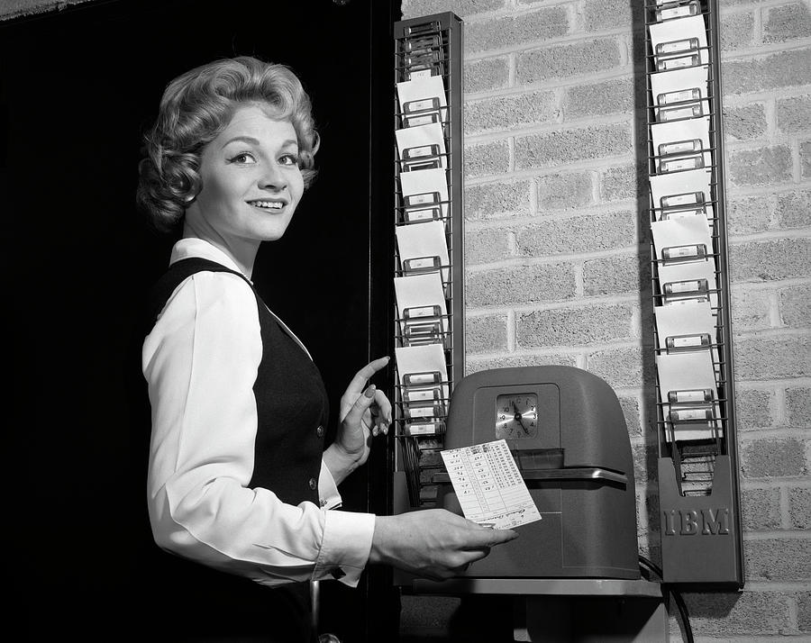 1960s 1950s Woman In Office Photograph by Vintage Images - Fine Art America