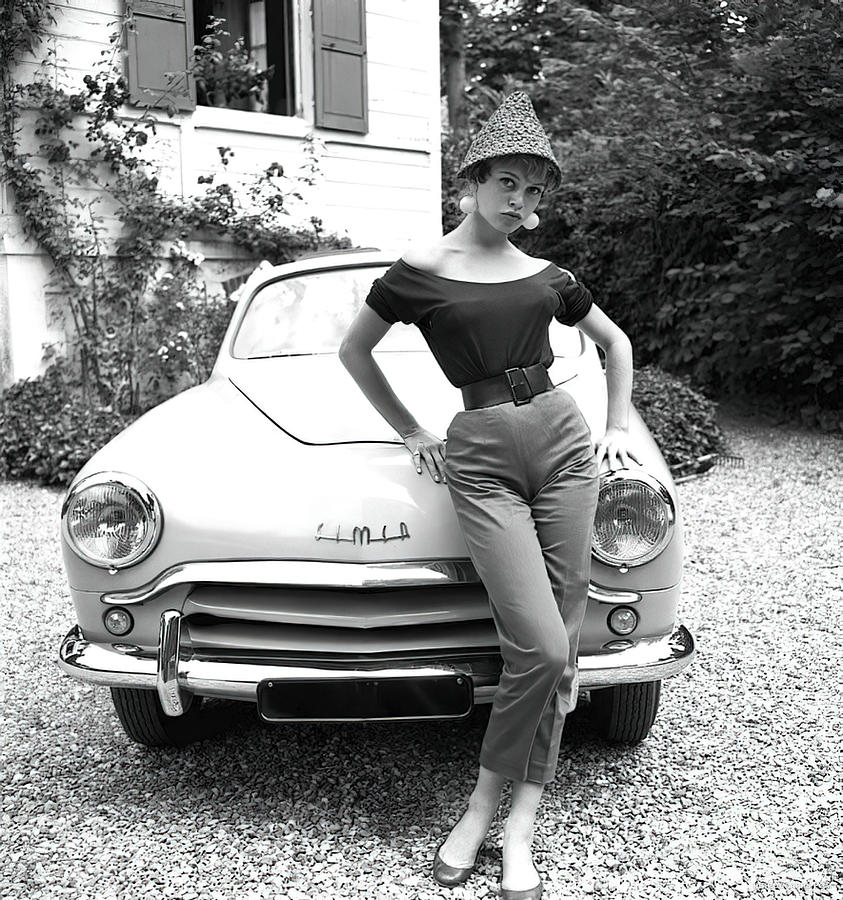 1960s Bridget Bardot And Simca Photograph by Retrographs