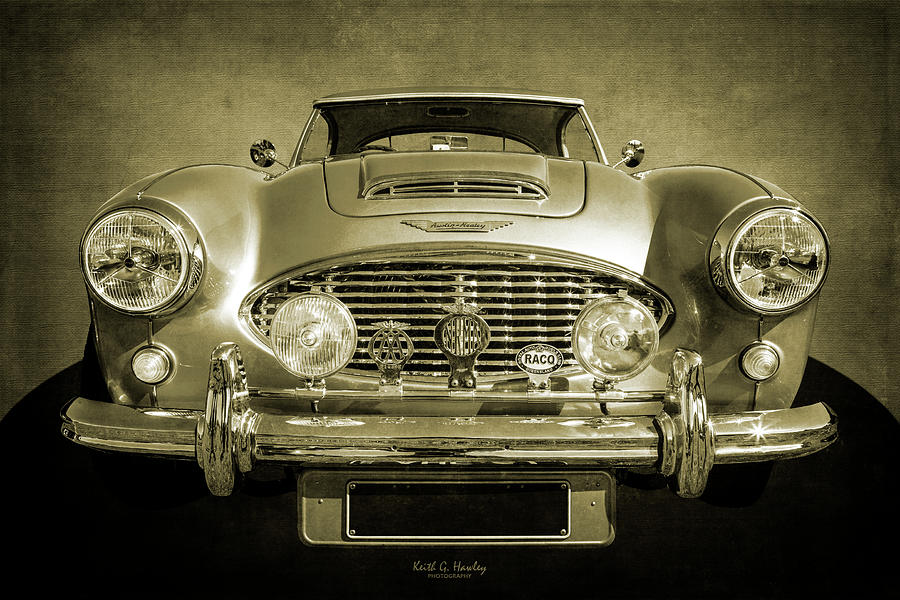 1961 Austin Healey in sepia Photograph by Keith Hawley