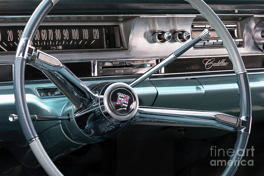 1962 Cadillac Steering and Dash Photograph by Dennis Hedberg