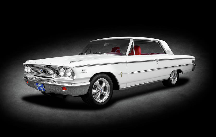 1963 Ford Galaxie 500 Hardtop  -  1963fordgalaxie500cammerspottext153119 Photograph by Frank J Benz