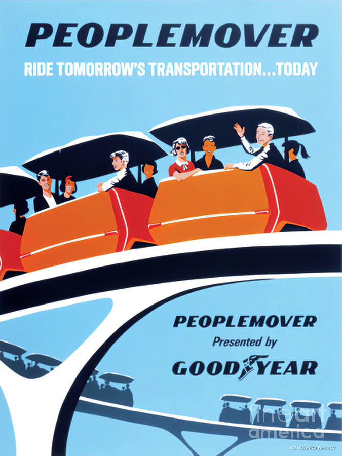 1964 New York Worlds Fair Goodyear Peoplemover Mixed Media by Retrographs