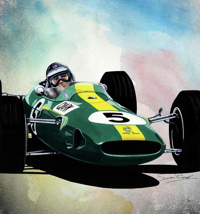 1965 Lotus 33 Painting by Simon Read