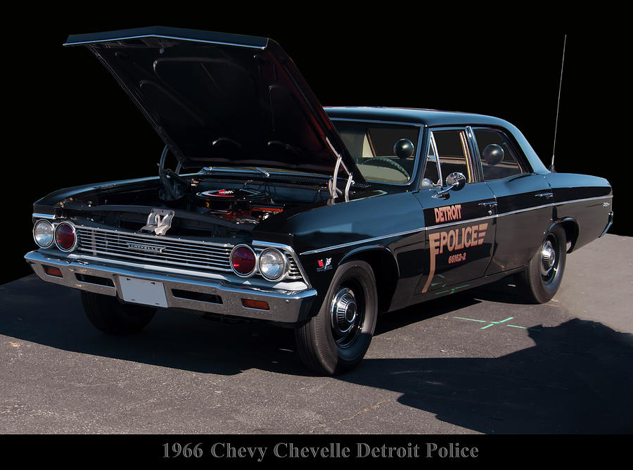 1966 Chevy Chevelle Detroit Police Car Photograph by Flees Photos