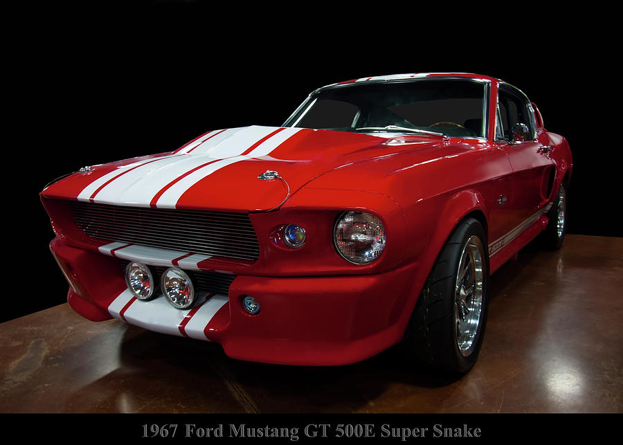 1967 Ford Mustang GT 500E Super Snake Photograph by Flees Photos