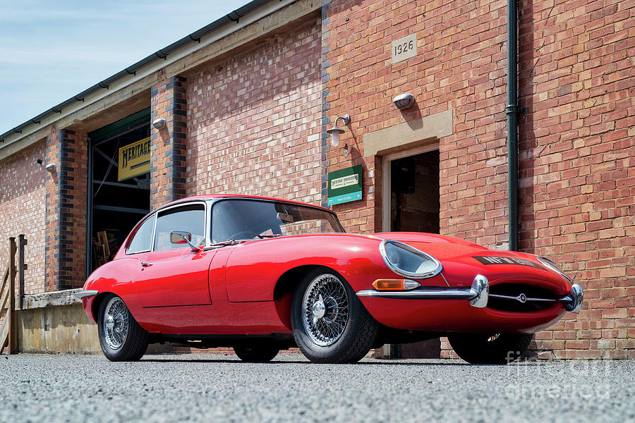 1967 Red E Type Jaguar Photograph by Tim Gainey