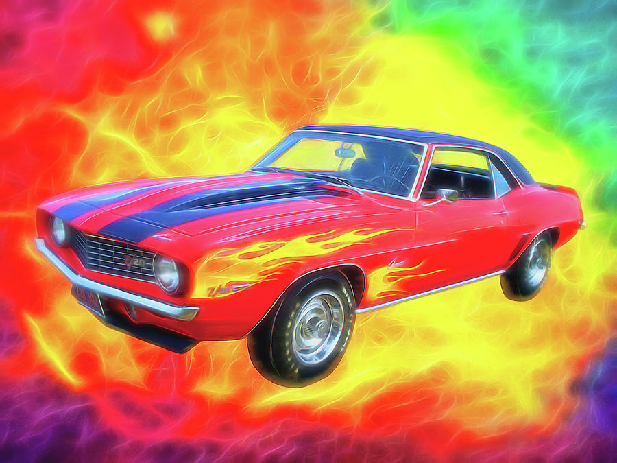 1969 Flaming Z Digital Art by Rick Wicker