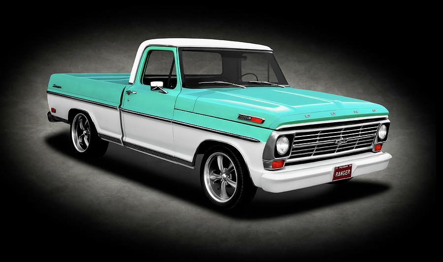 1969 Ford F100 Ranger Pickup Truck  -  1969fordf100pickuptexture196481 Photograph by Frank J Benz