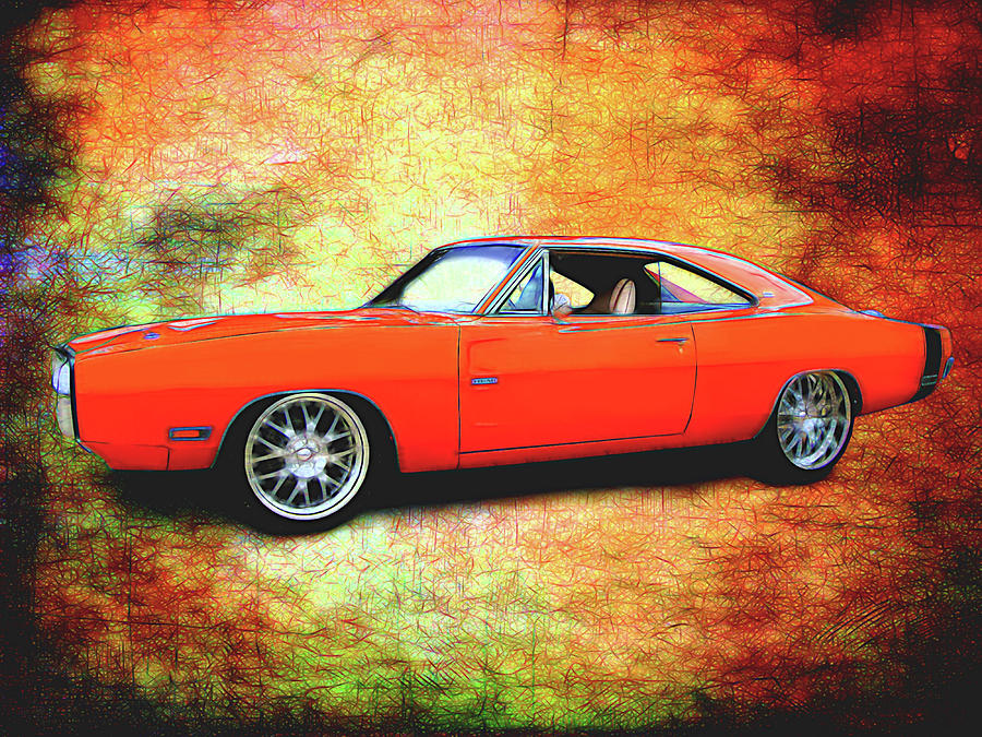1970 Dodge Charger Digital Art by Rick Wicker