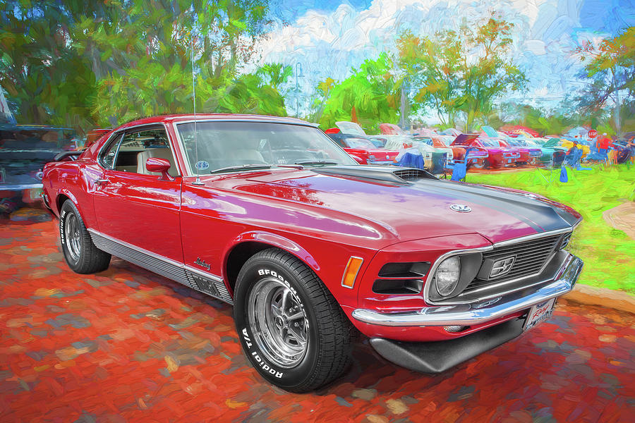 1970 Ford Mustang Mach 1 Painted 202  Photograph by Rich Franco