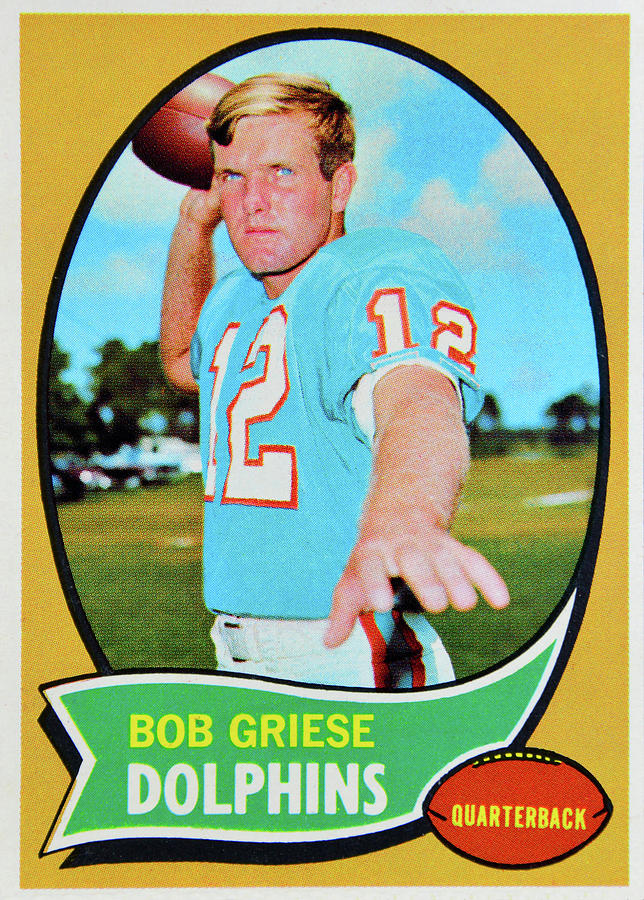 1970 Topps Bob Griese card Photograph by David Lee Thompson