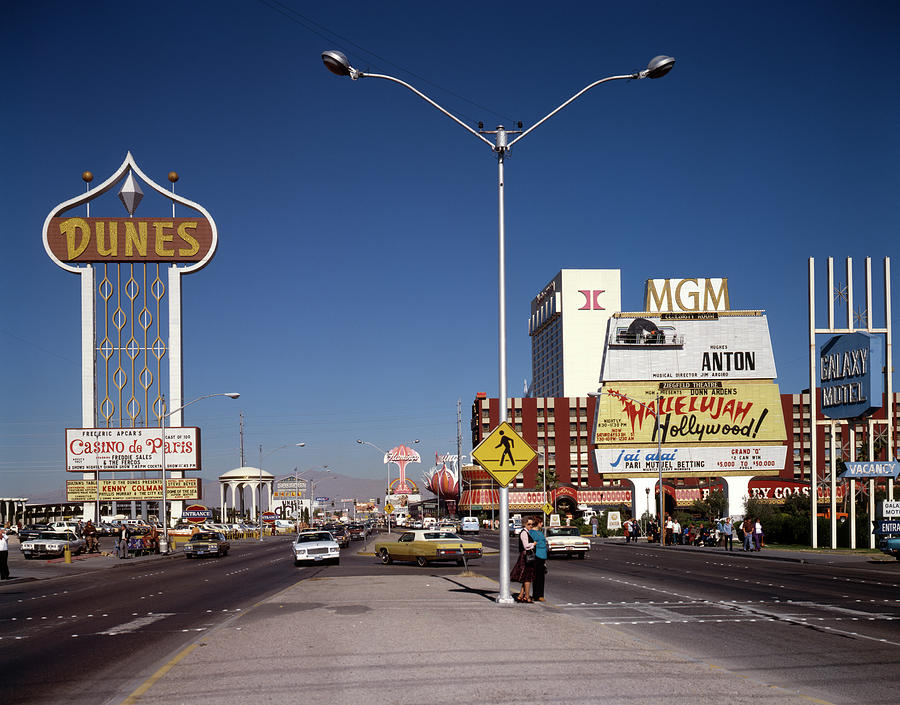 Las Vegas Photograph - 1970s 1980s The Strip Las Vegas Daytime by Vintage Images