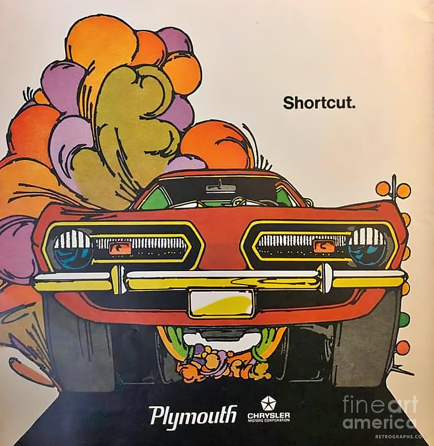 1970s Advertisement Plymouth Barracuda Shortcut Mixed Media by Retrographs