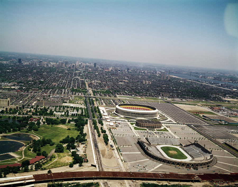 1970s Aerial View Veterans Stadium Painting by Vintage Images - Pixels