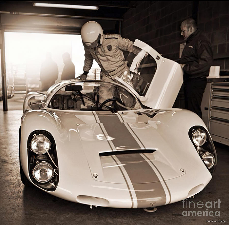 1970s Lemans Racer With Driver And Mechanic Photograph by Retrographs