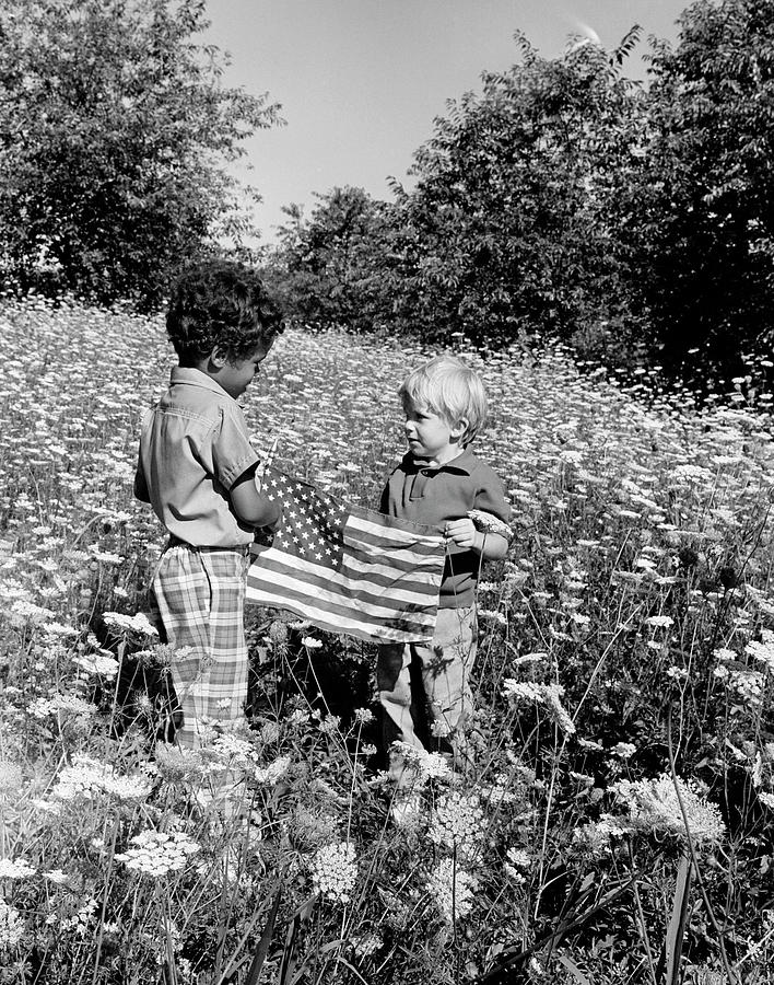 1970s Two Boys Caucasian And Hispanic Photograph by Vintage Images ...