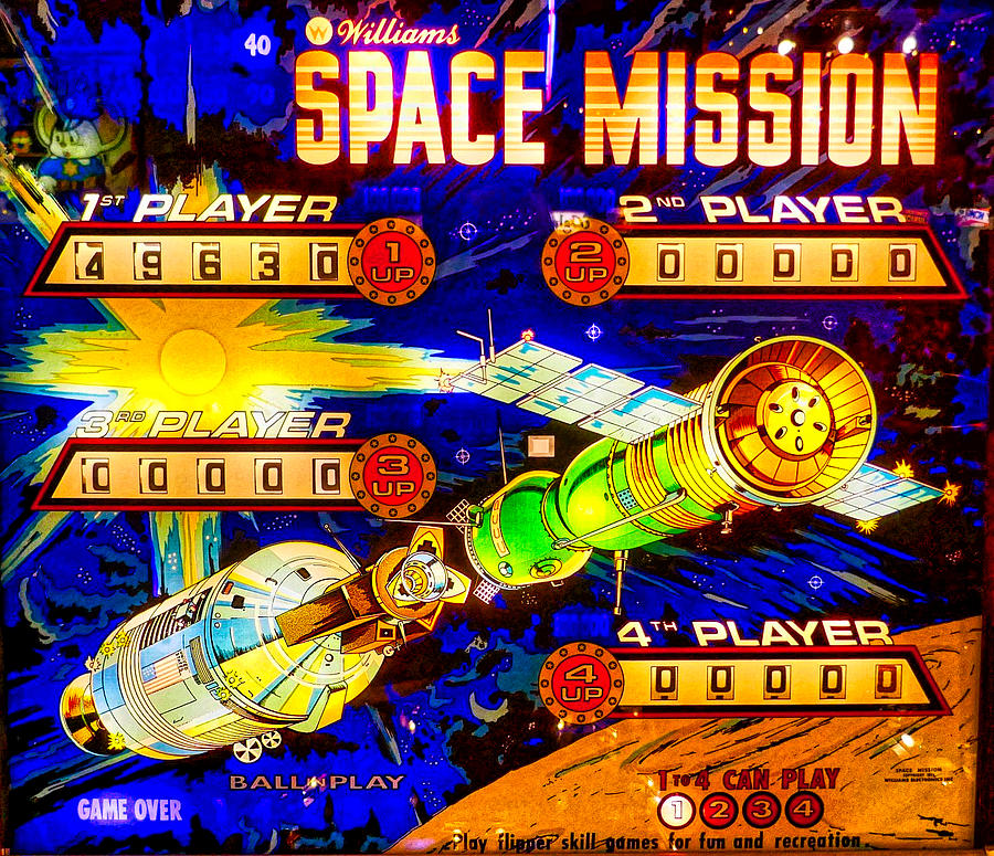 1976 Space Mission Pinball Photograph