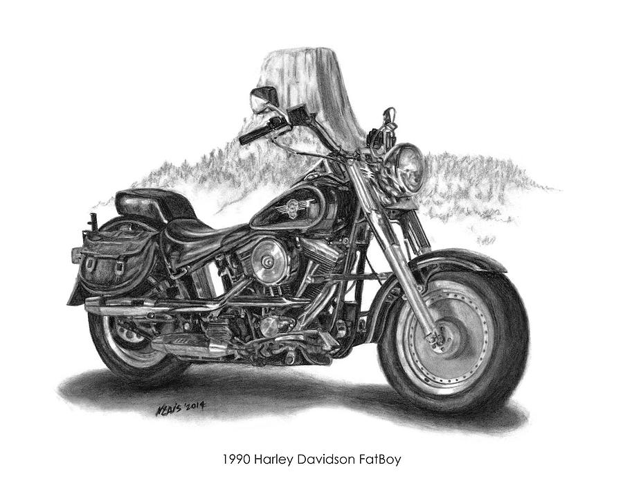 Бак Harley Davidson чертеж