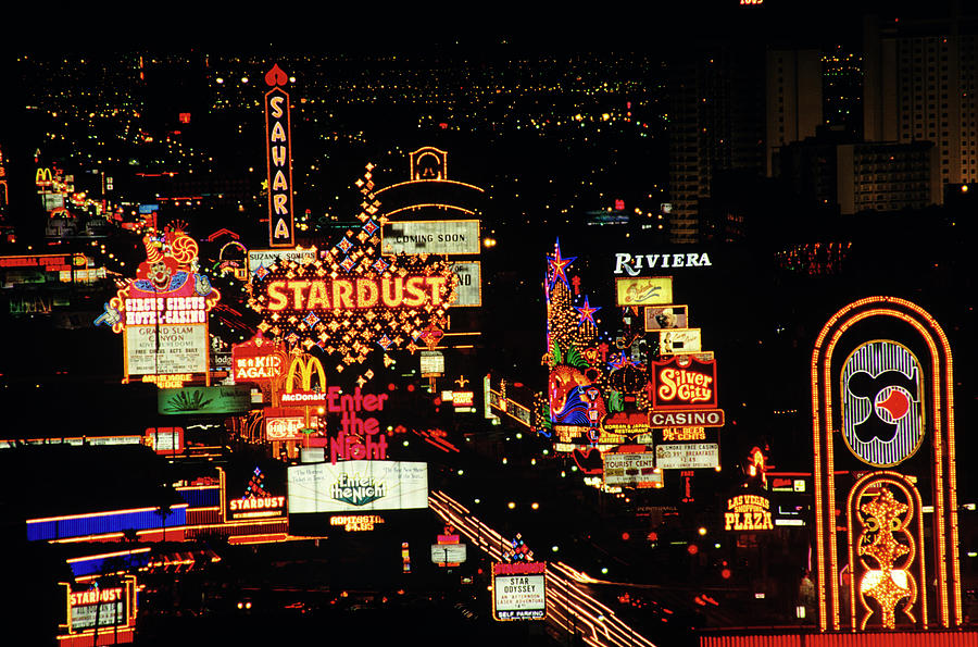 City Photograph - 1990s Las Vegas Nv Las Vegas Boulevard by Vintage Images