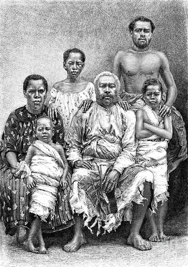 19th-century Fiji Royal Family Photograph by Collection Abecasis/science Photo Library