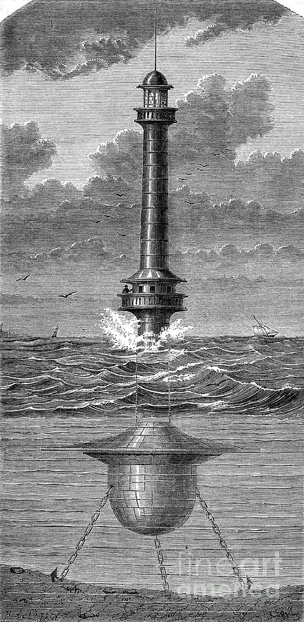 Device Photograph - 19th Century Floating Lighthouse by Collection Abecasis/science Photo Library