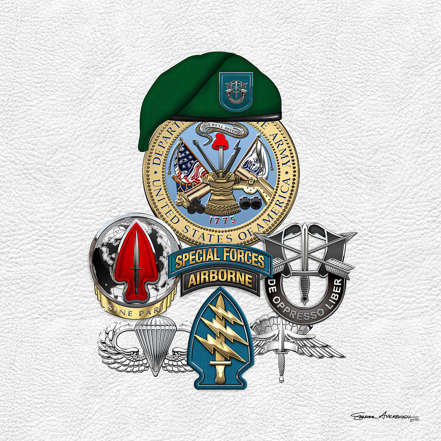 19th Special Forces Group - Green Berets Special Edition Digital Art by Serge Averbukh