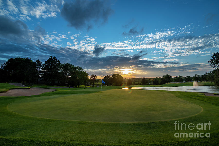 1st Green at Oak Glen Golf Club Photograph by David Parker