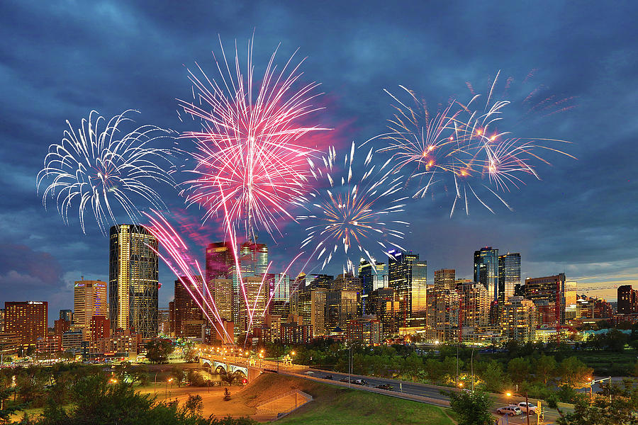 1st of July Fireworks in Calgary Photograph by Cosmin Danila Pixels