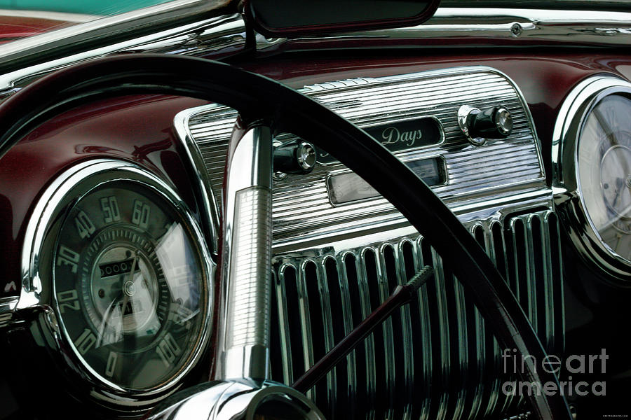 1941 Cadillac Dashboard #2 Photograph by Lucie Collins