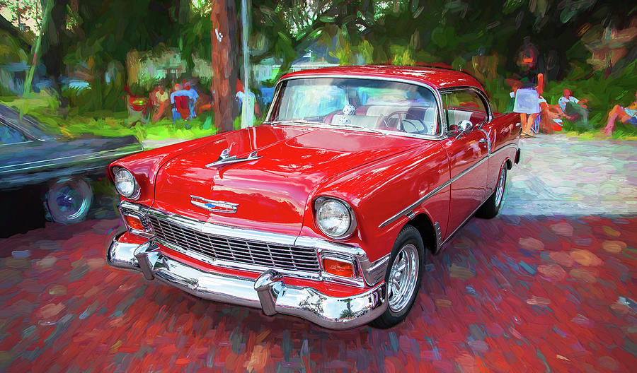 1956 Chevrolet Bel Air 210 Red 101 #2 Photograph by Rich Franco