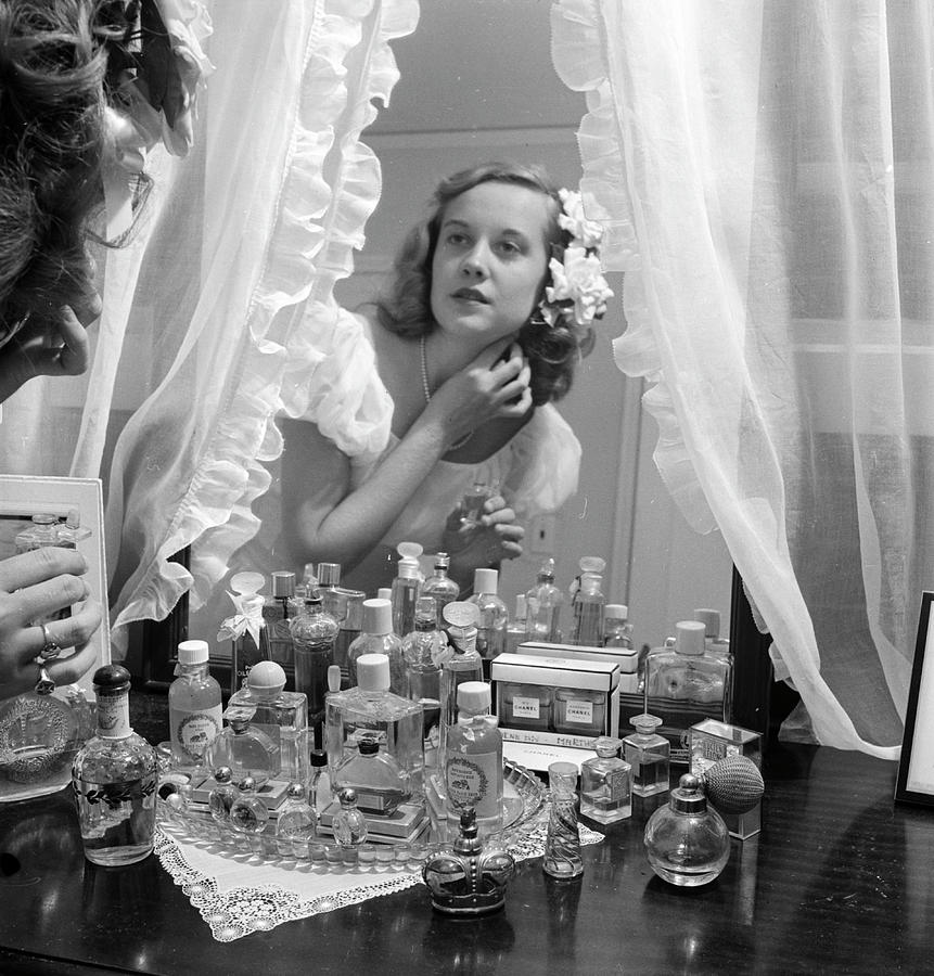 Tulsa Photograph - A mirror reflection of a teenage girl in a room in Tulsa, OK in 1947. #2 by Nina Leen
