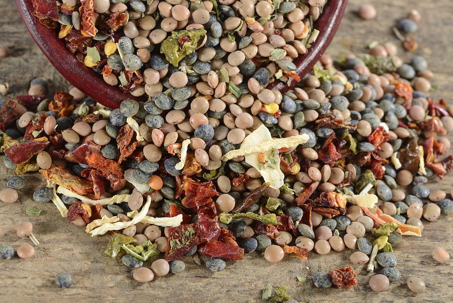 A Mix Of Lentils, Dried Vegetables And Herbs #2 Photograph by Diez, Otmar