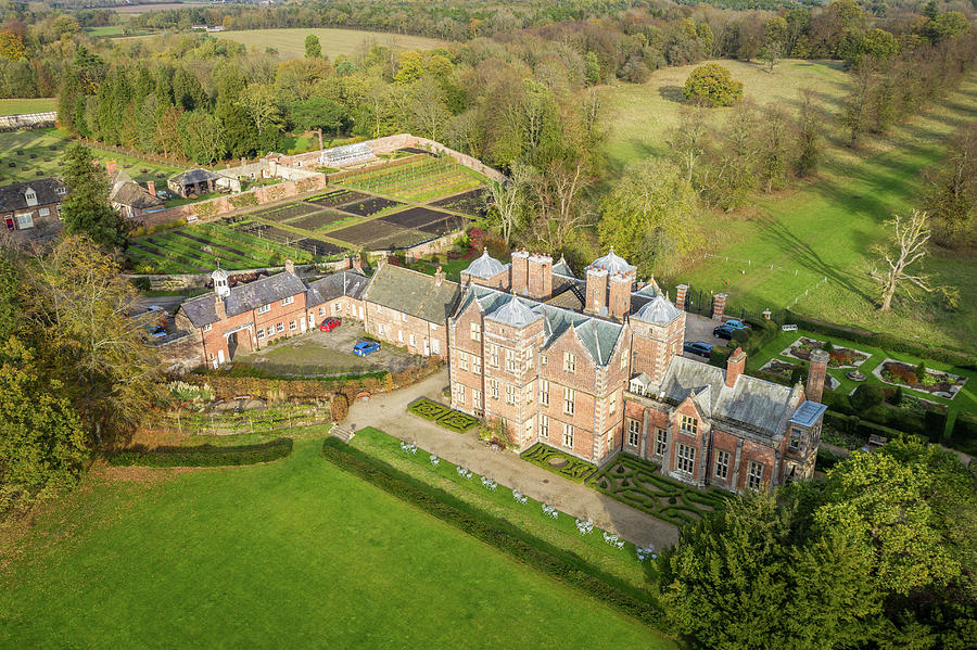 A Sky View Of Kiplin Hall In Yorkshire Photograph by Edwin Remsberg ...