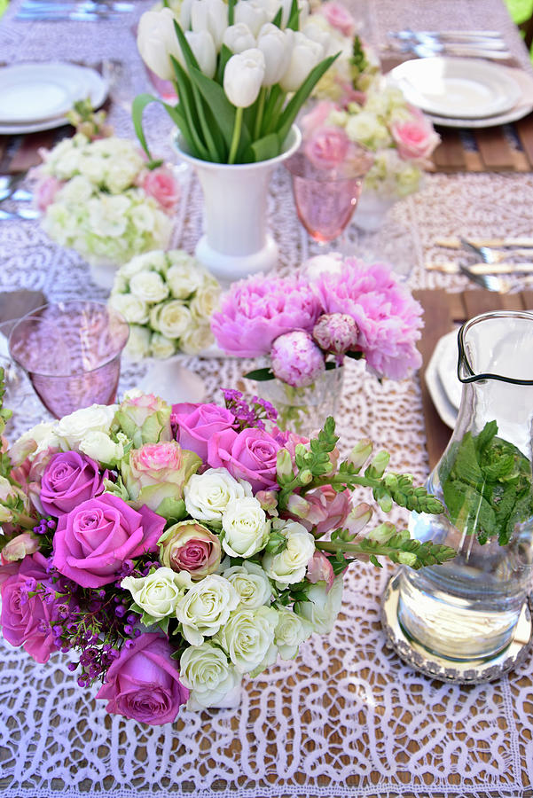A Table Laid For A Summer Garden Party #2 Photograph by Great Stock!