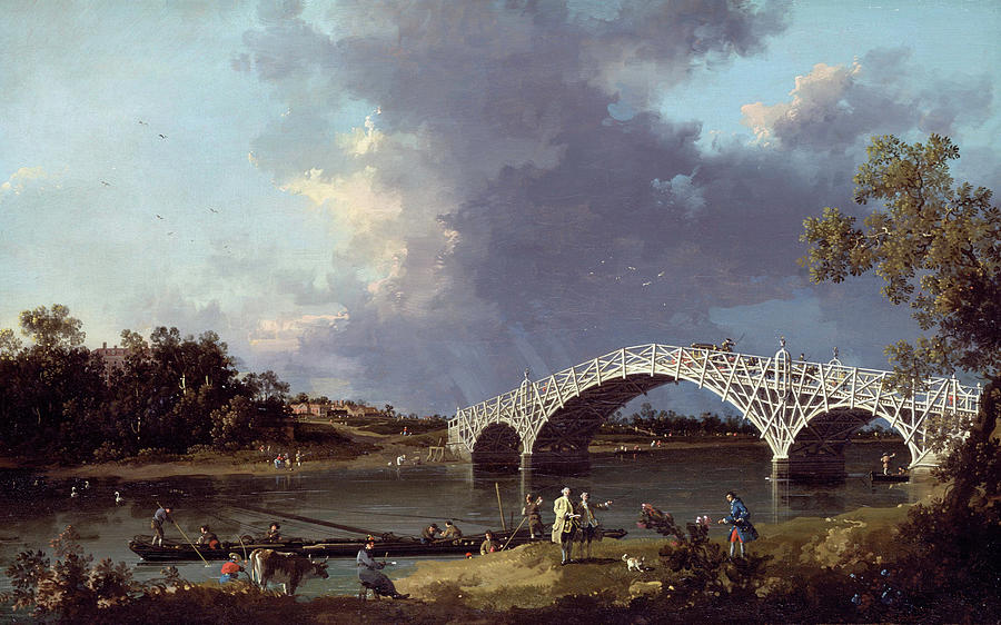 Canaletto Painting - A View of Walton Bridge #2 by Canaletto