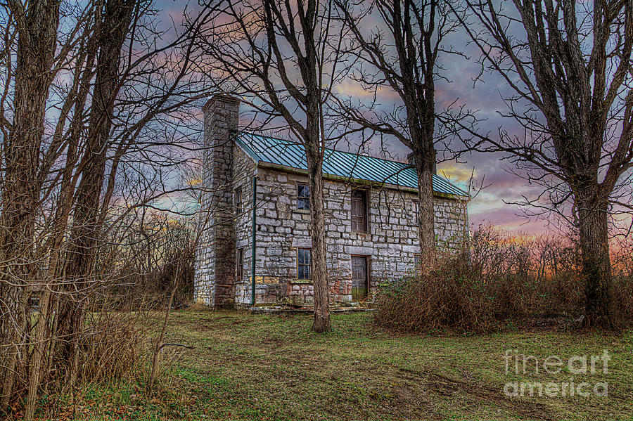 Winter Photograph - Abraham Byrd House  by Larry Braun