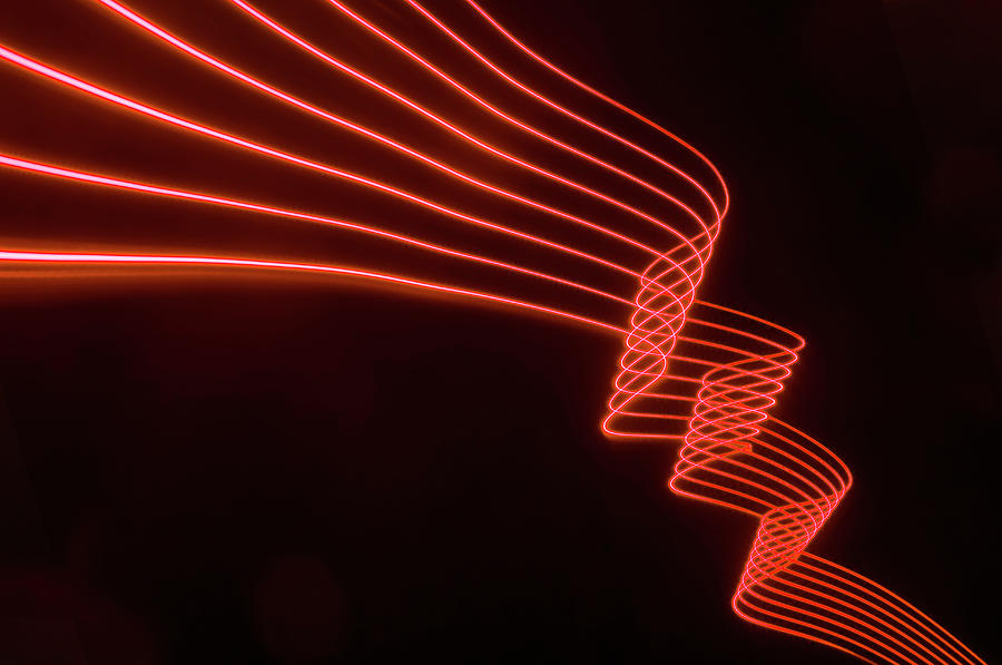 Abstract Colored Light Trails With #2 Photograph by John Rensten